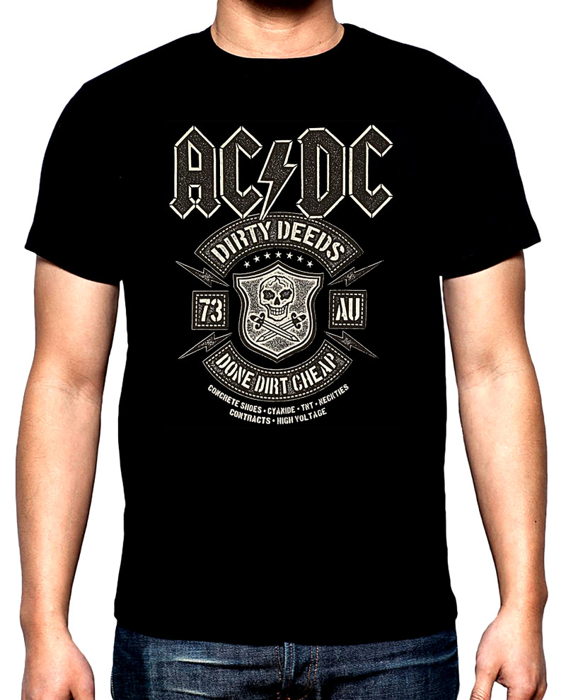 T-SHIRTS AC DC, Dirty deeds, men's t-shirt, 100% cotton, S to 5XL